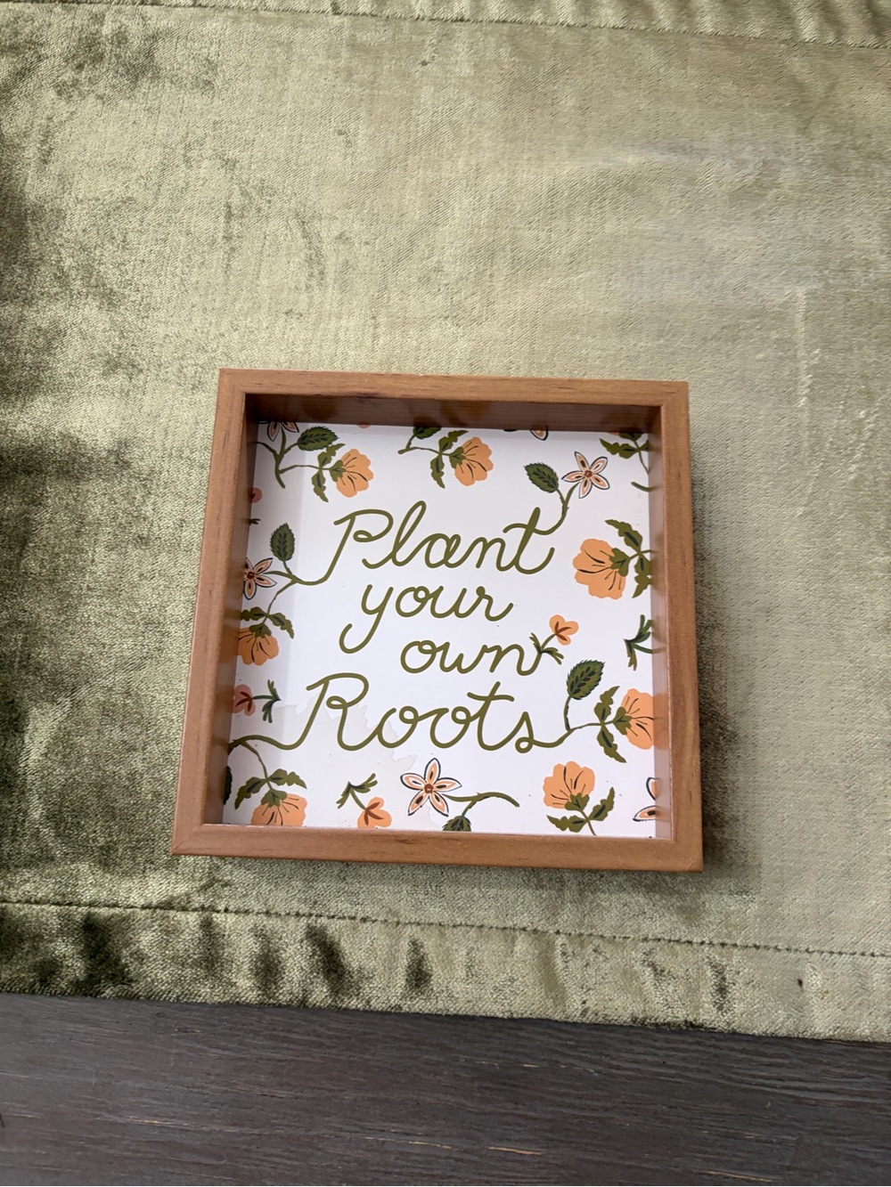 Kohl's Wood-Framed Square Wall Sign in Black and Brown
